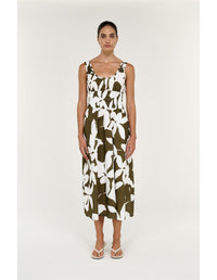 Staple the Label | Liora Shirred Midi Dress