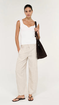 Staple the Label | Neve Linen Barrell Leg Pant