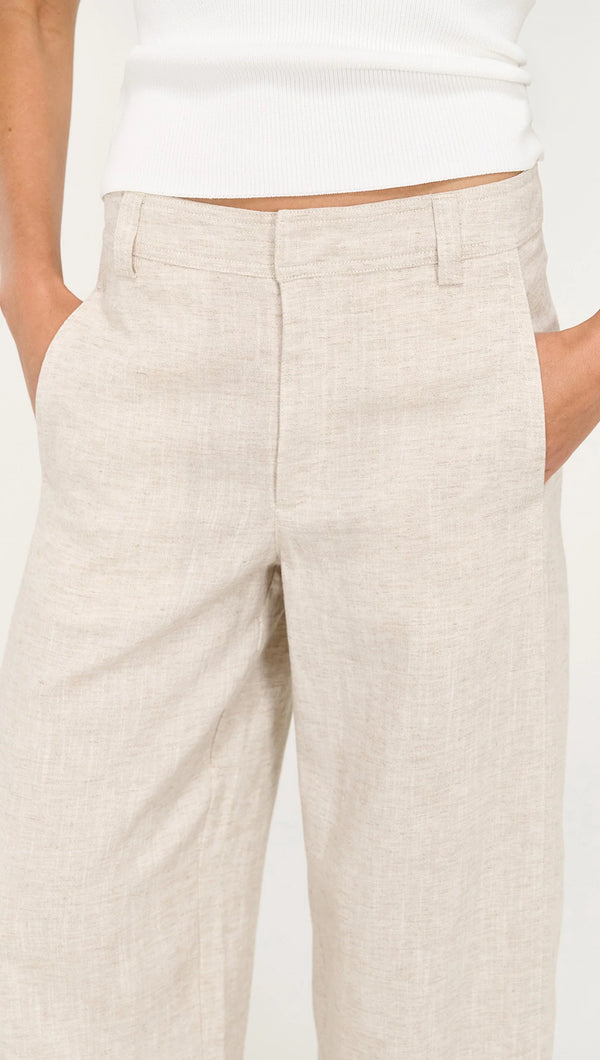 Staple the Label | Neve Linen Barrell Leg Pant