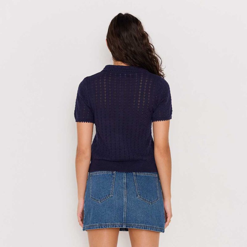 MINKPINK | Lila Pointelle Knit Tee
