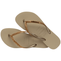 Havaianas | Slim Glitter II Logo Sand Golden Metallic