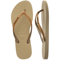 Havaianas | Slim Glitter II Logo Sand Golden Metallic