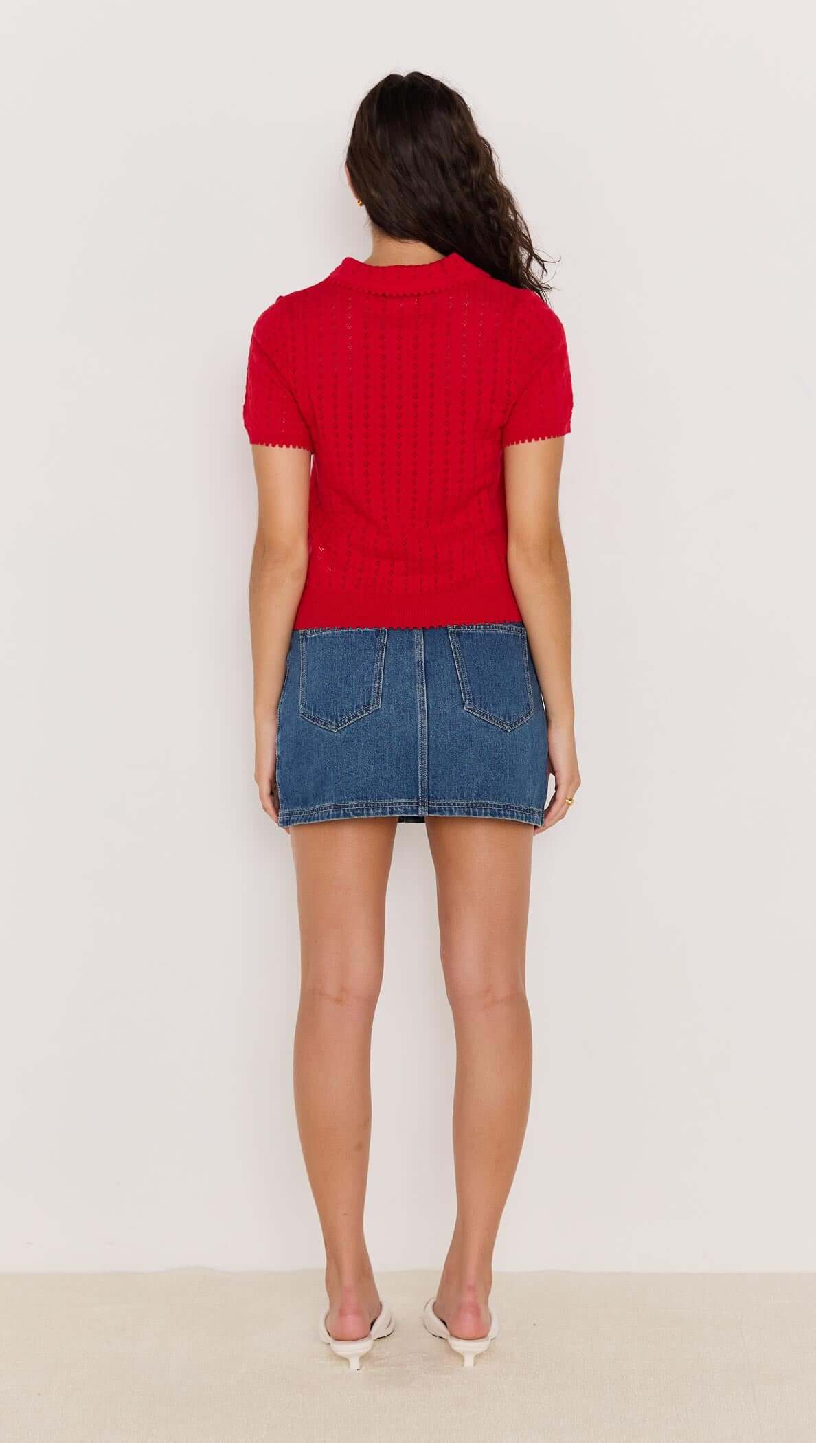 MINKPINK | Lila Pointelle Knit Tee