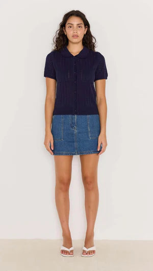 MINKPINK | Lila Pointelle Knit Tee