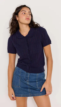 MINKPINK | Lila Pointelle Knit Tee