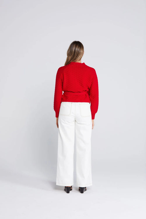 Thing Thing | Wrapt Cardigan Sizzling Scarlet