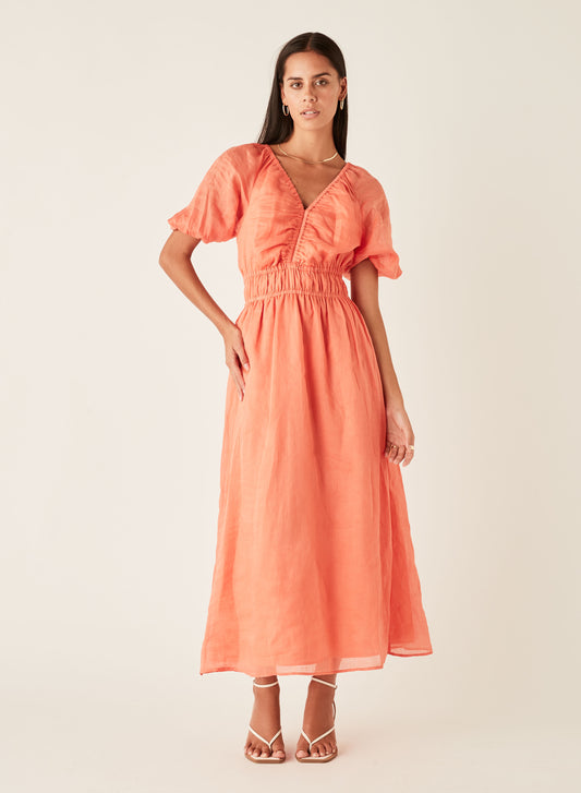 Esmaee Palms Midi Dress | Blood Orange