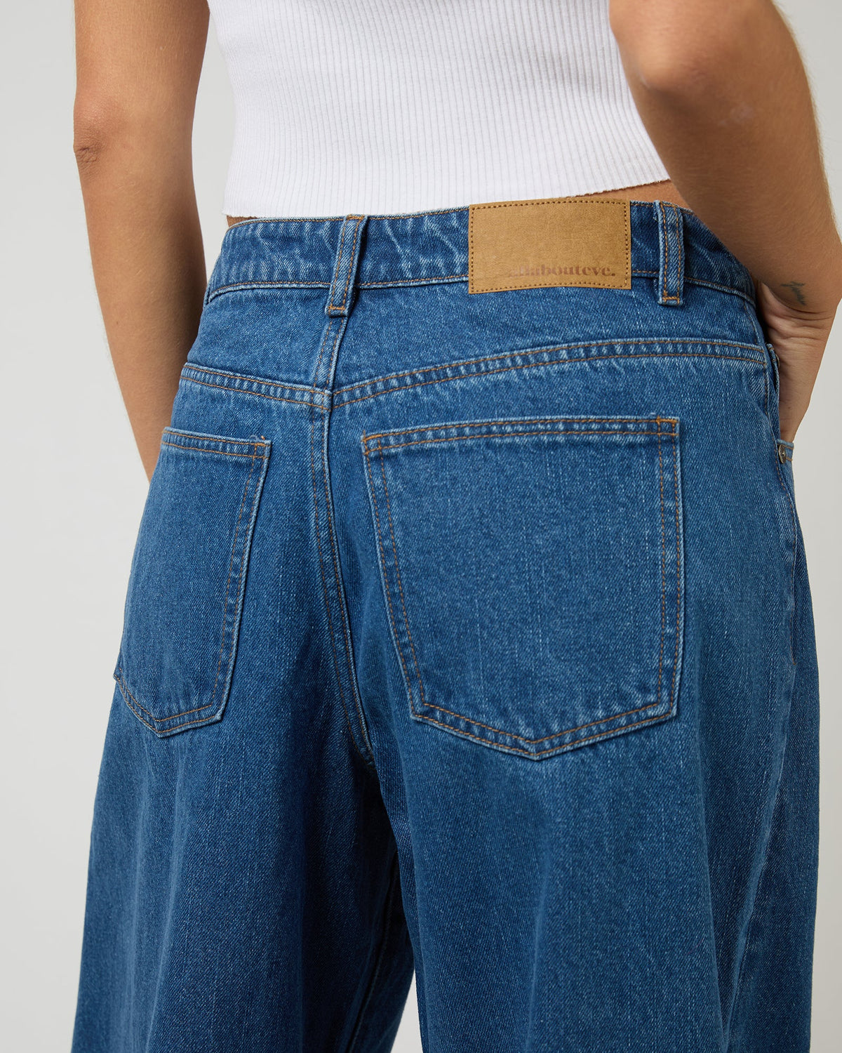 All About Eve | Hallie Barrell Leg Jean - Heritage Blue