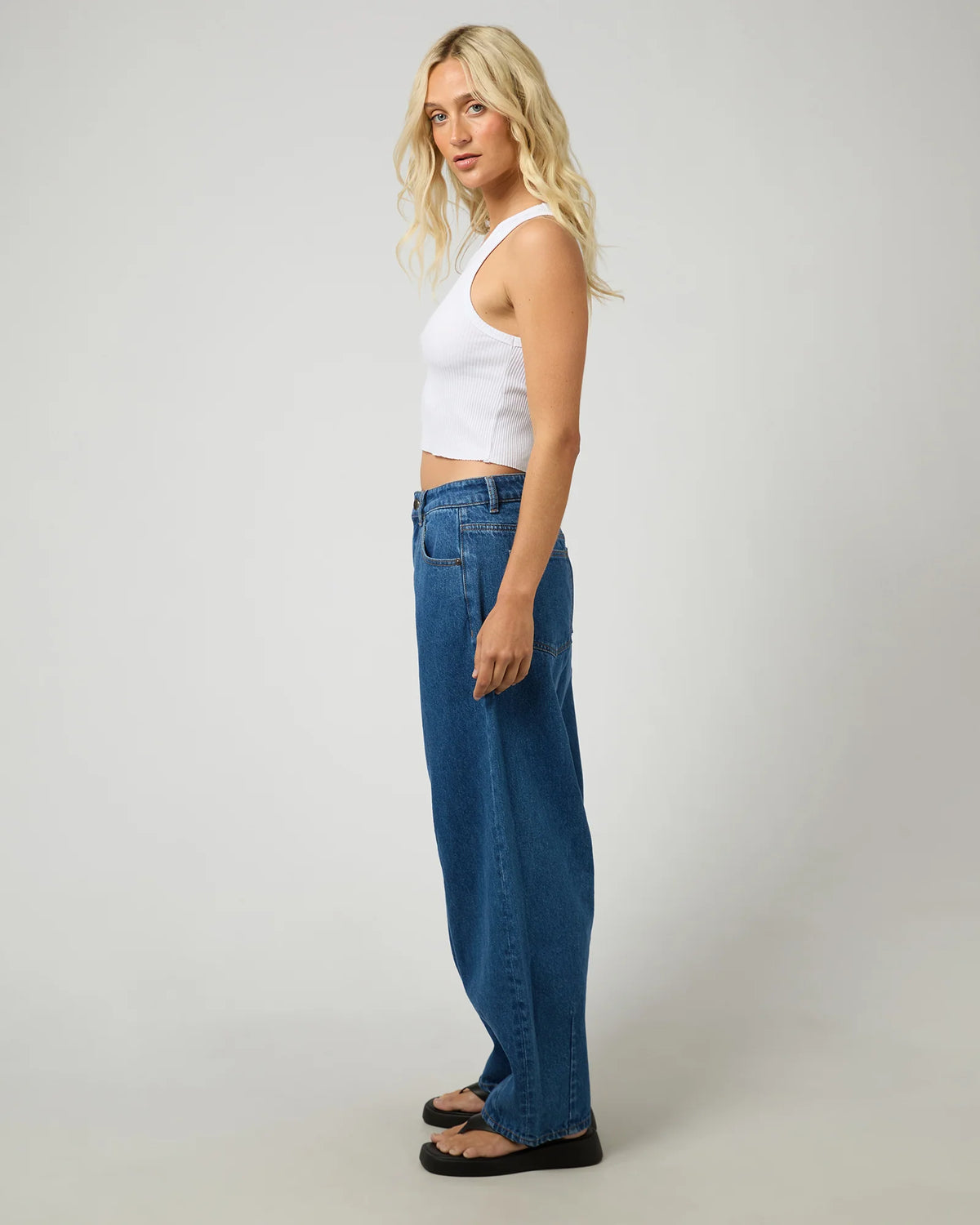 All About Eve | Hallie Barrell Leg Jean - Heritage Blue