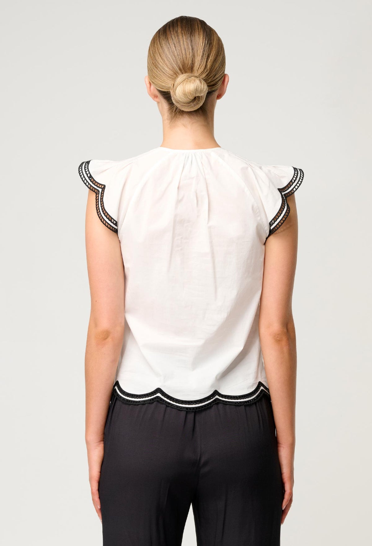 Once Was | Aseel Scallop Embroidered Top