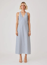 Esmaee Broadwalk Midi Dress  | Blue Stripe