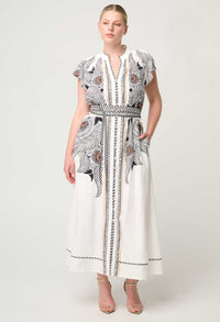 Once Was | Malika Flutter Sleeve Dress