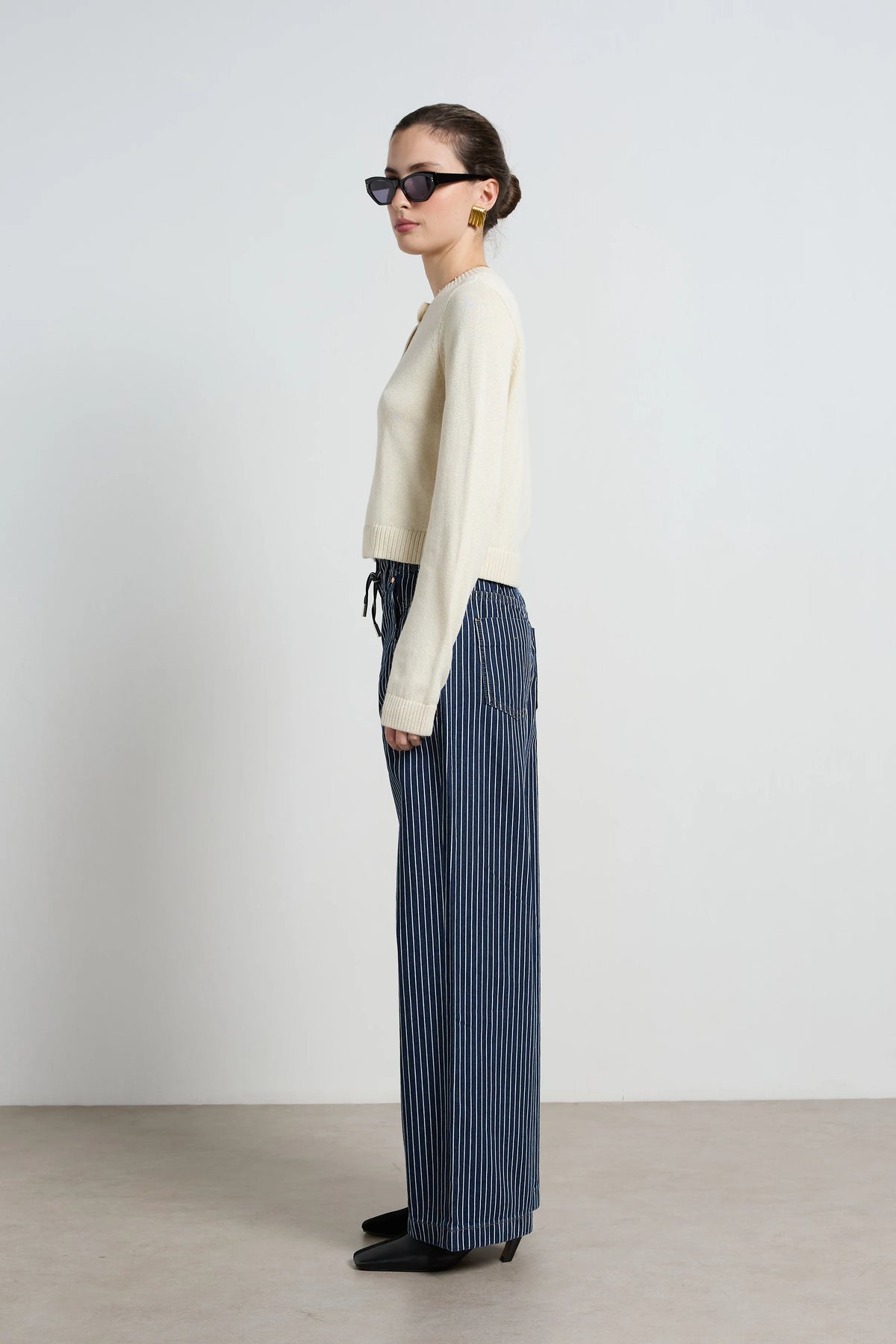 Dricoper | Alora Stripe Denim Loose Pants