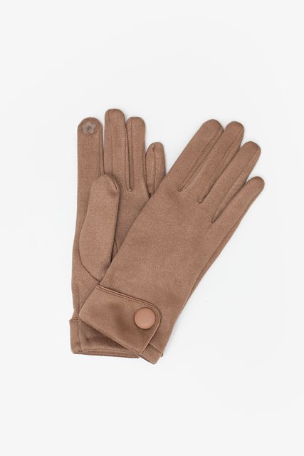 Antler | Button Suedette Gloves