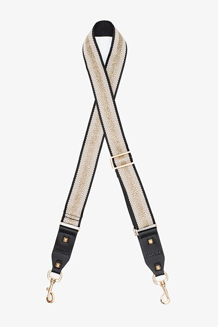 Antler Bag Strap | Oat and Gold Stripe