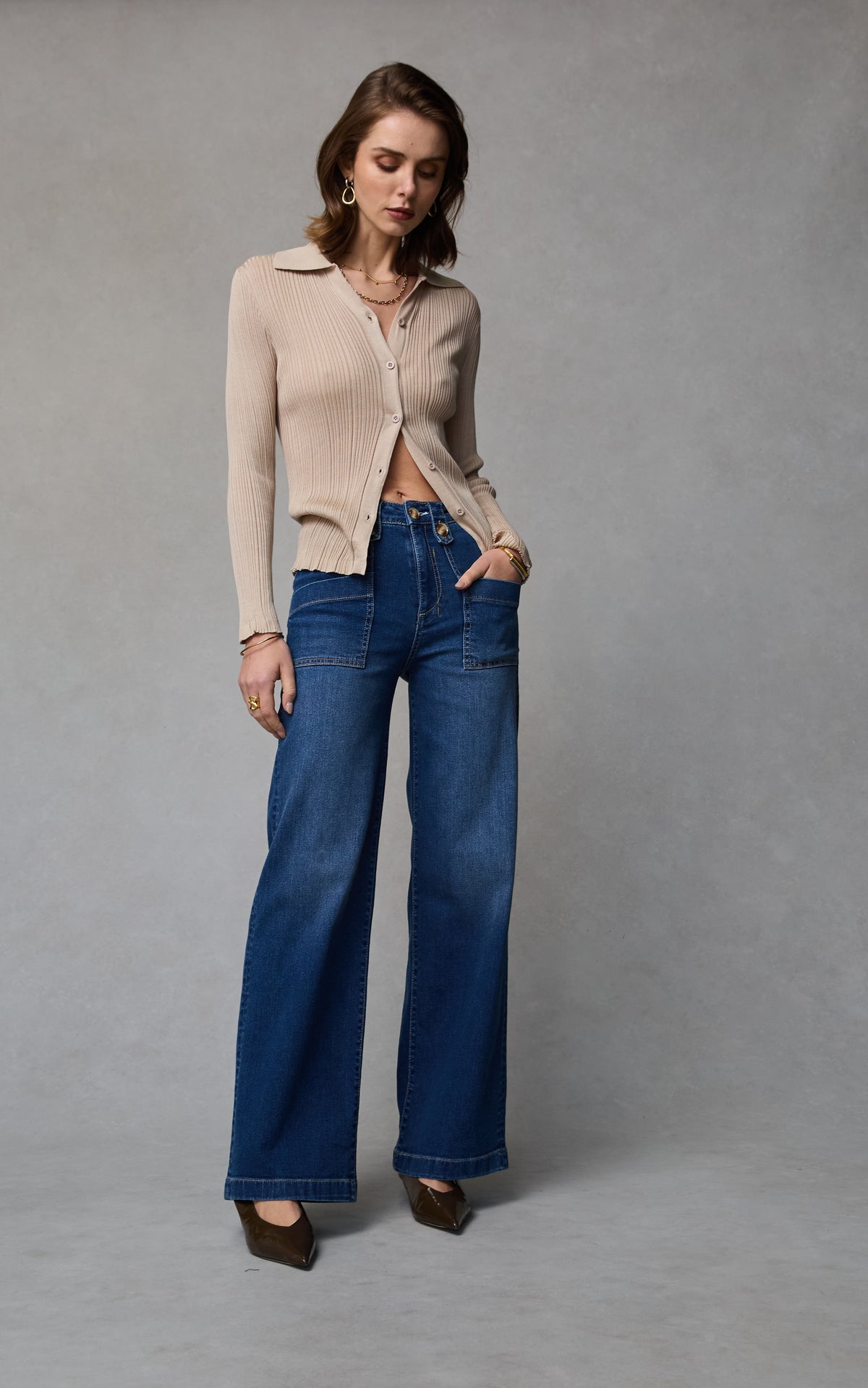 Dricoper | Sherry Long Wide Straight Leg Jean