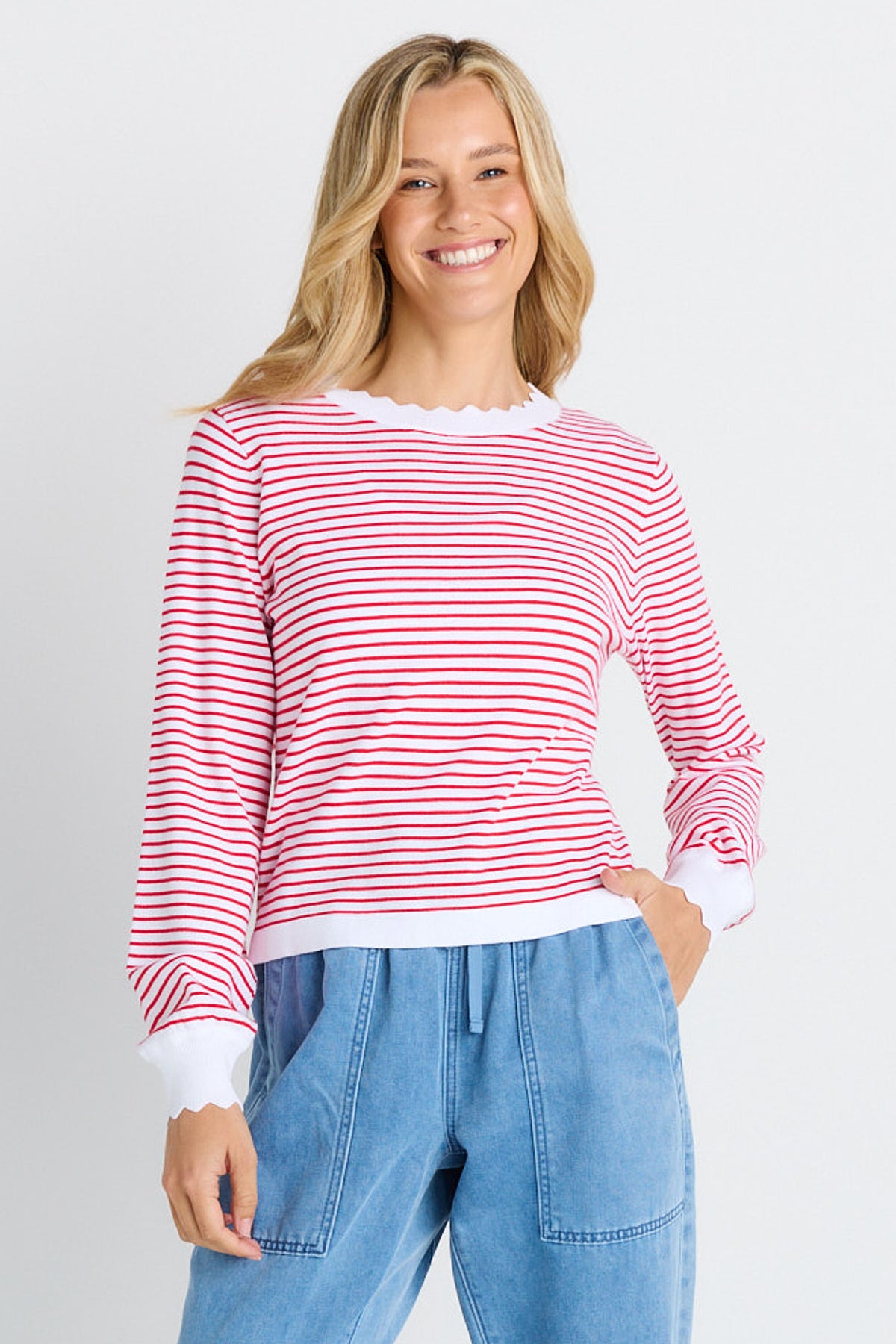 Betty Basics | Scallop Knit Sweater