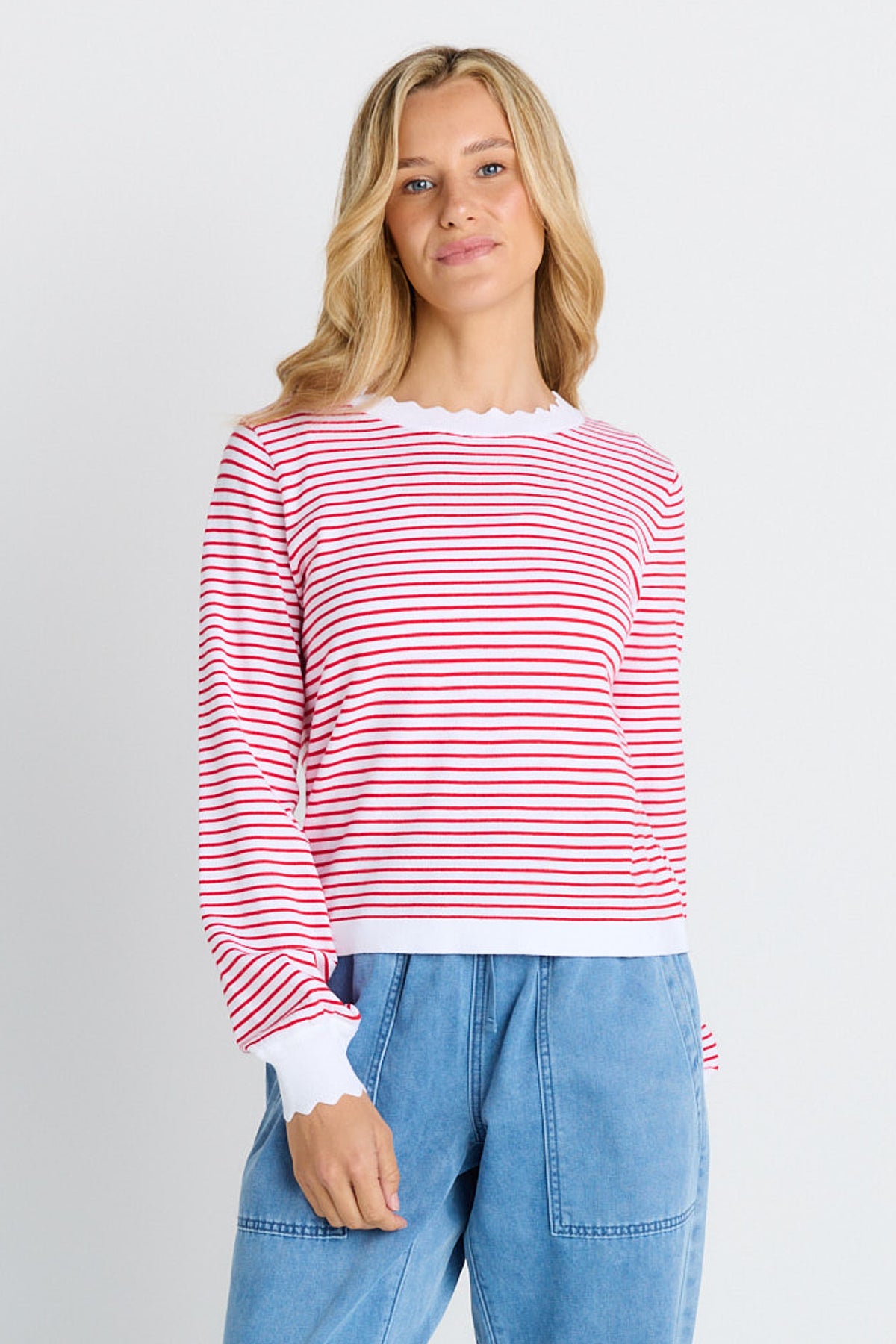 Betty Basics | Scallop Knit Sweater