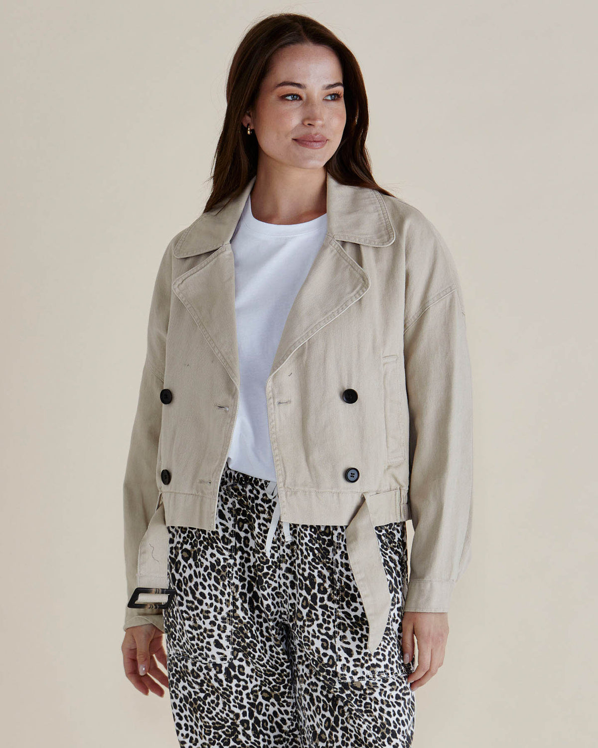 Betty Basics | Adaline Crop Trench Coat