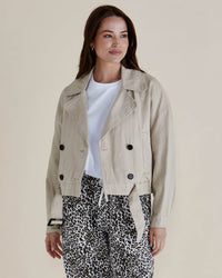 Betty Basics | Adaline Crop Trench Coat