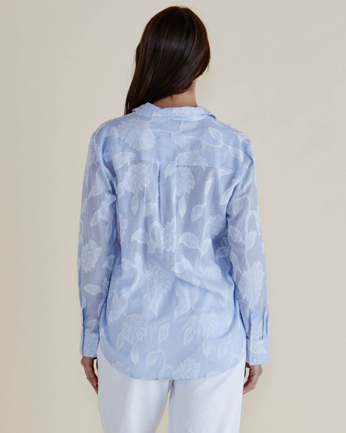 Betty Basics | Lace Stripe Shirt