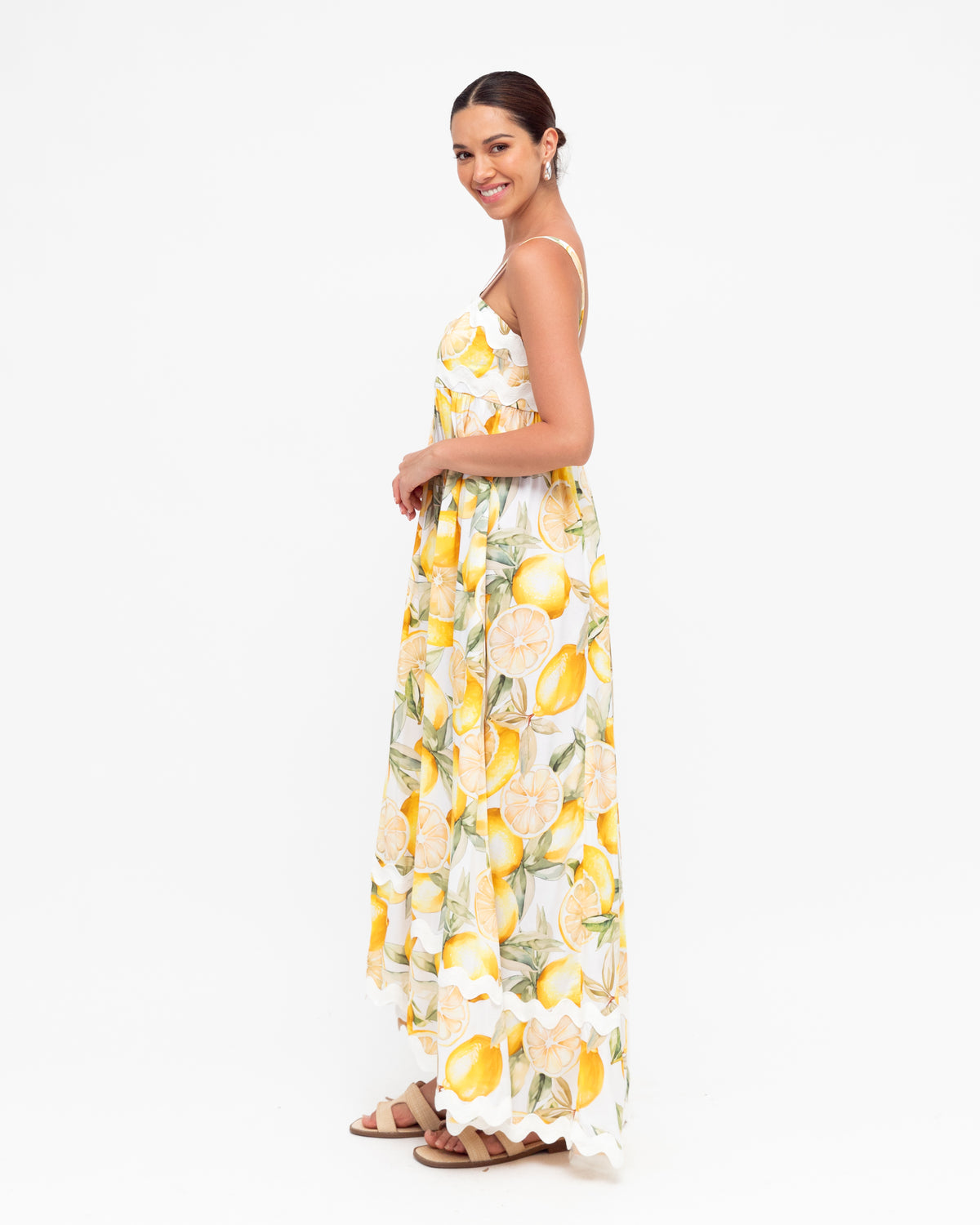 Label of Love | White/Lemon Maxi Dress