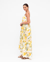 Label of Love | White/Lemon Maxi Dress