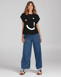 Boom Shankar Smile Tee | Black