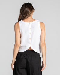 Boom Shankar Rose Top | White Linen