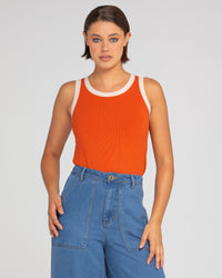 Boom Shankar Joy Tank Rib Knit | Rust