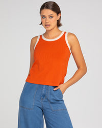 Boom Shankar Joy Tank Rib Knit | Rust