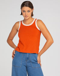 Boom Shankar Joy Tank Rib Knit | Rust