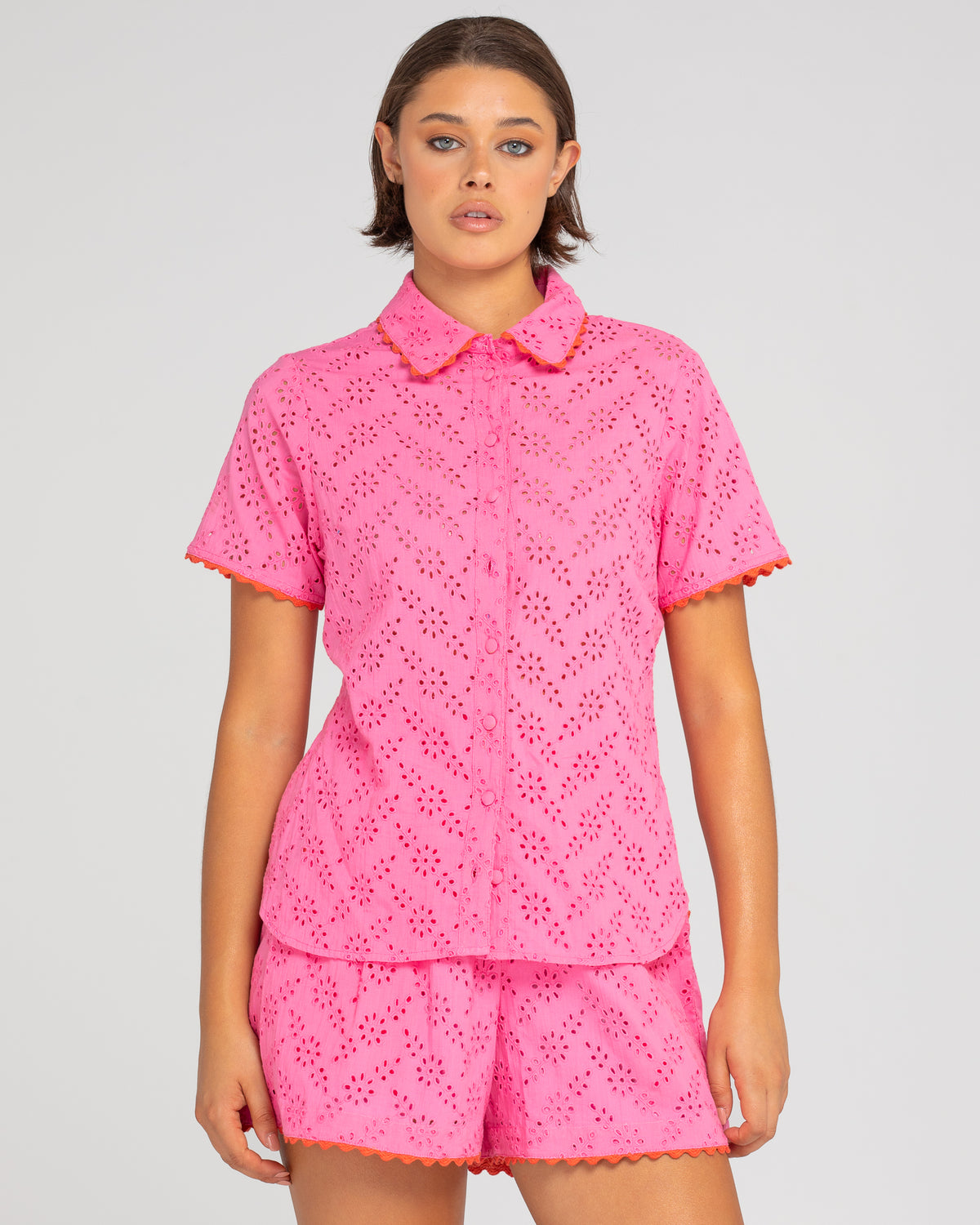 Boom Shankar Brazil Shirt | Broderie Pink