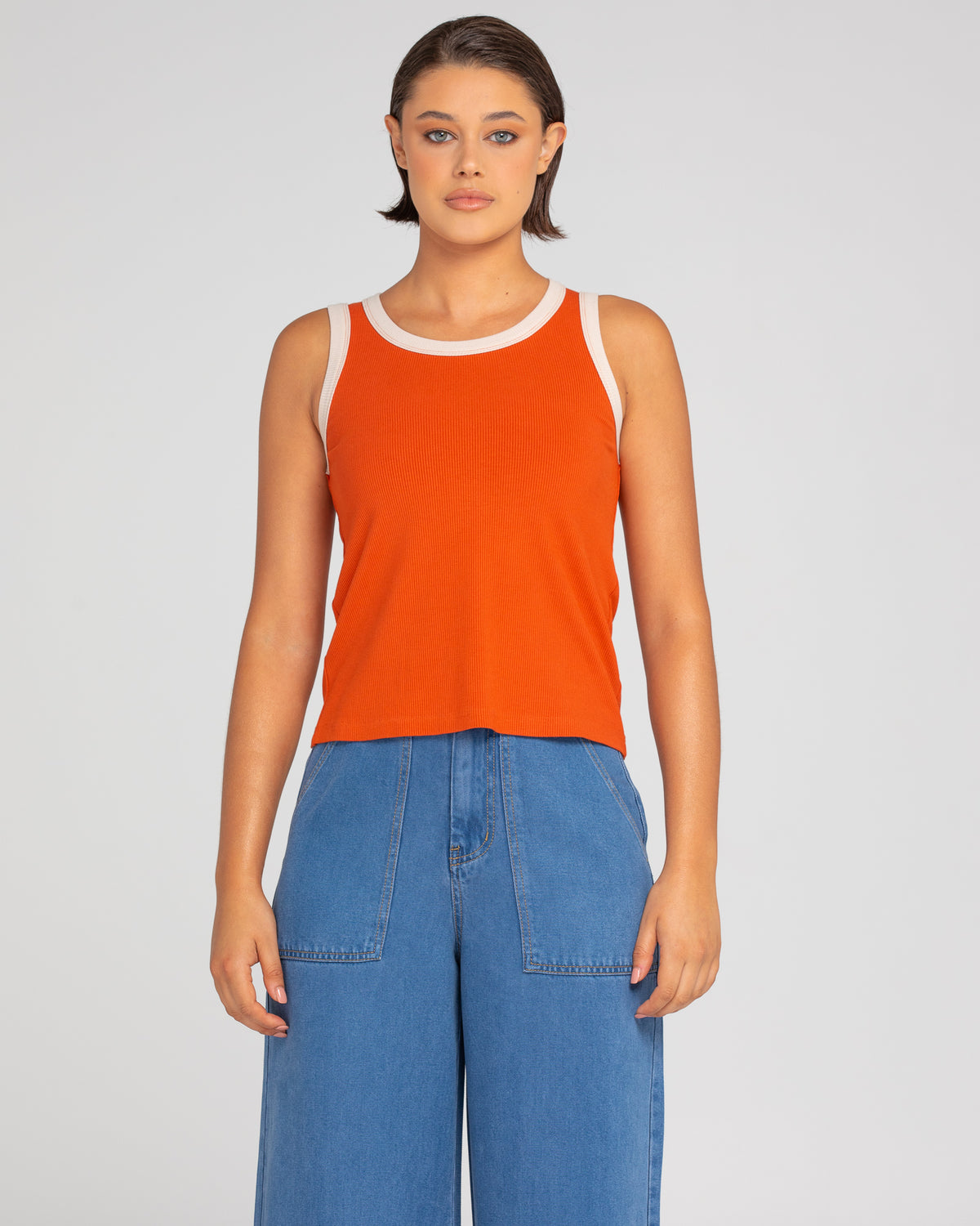 Boom Shankar Joy Tank Rib Knit | Rust