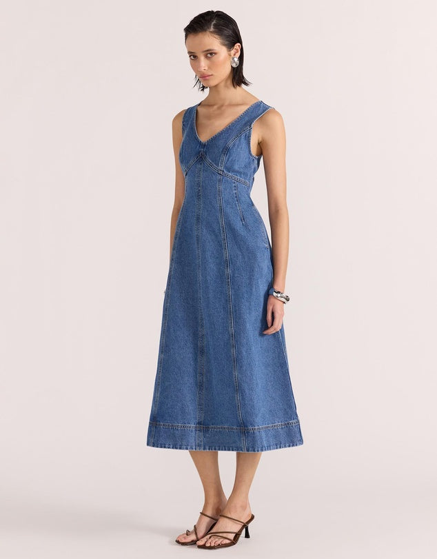 Staple the Label | Alden Denim Midi Dress