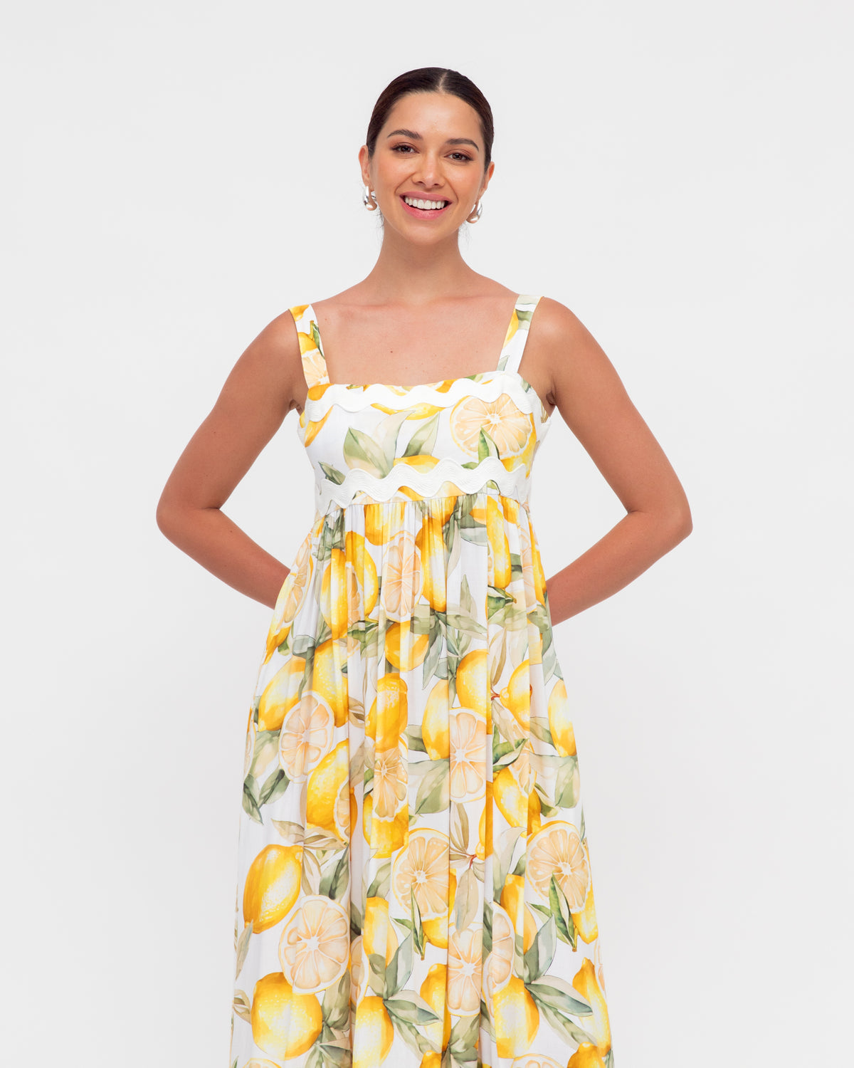 Label of Love | White/Lemon Maxi Dress