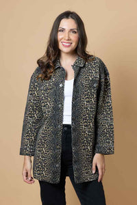 Honey Denim | Didi Leopard Denim Shirt