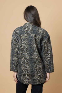 Honey Denim | Didi Leopard Denim Shirt
