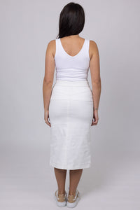 Honey Denim | Claire Denim Midi Skirt