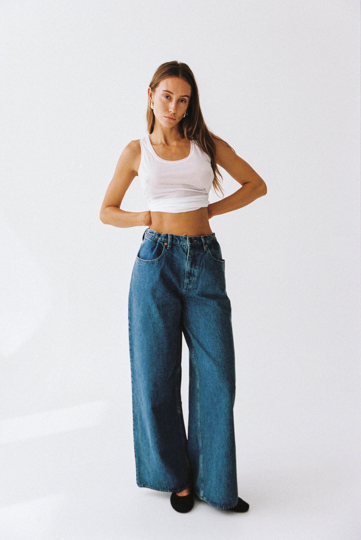 Lee Signature Adjustable Wide Leg | Indigo Pool