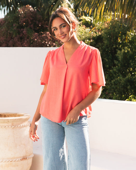 Label of Love Top | Coral