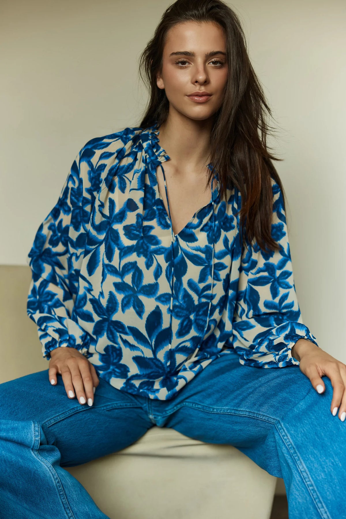 Sass | Willow Tie Front Blouse