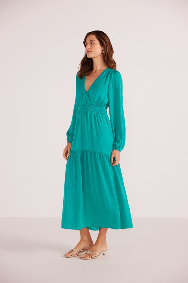 MINKPINK Emma Long Sleeve Midi Dress | Spearmint