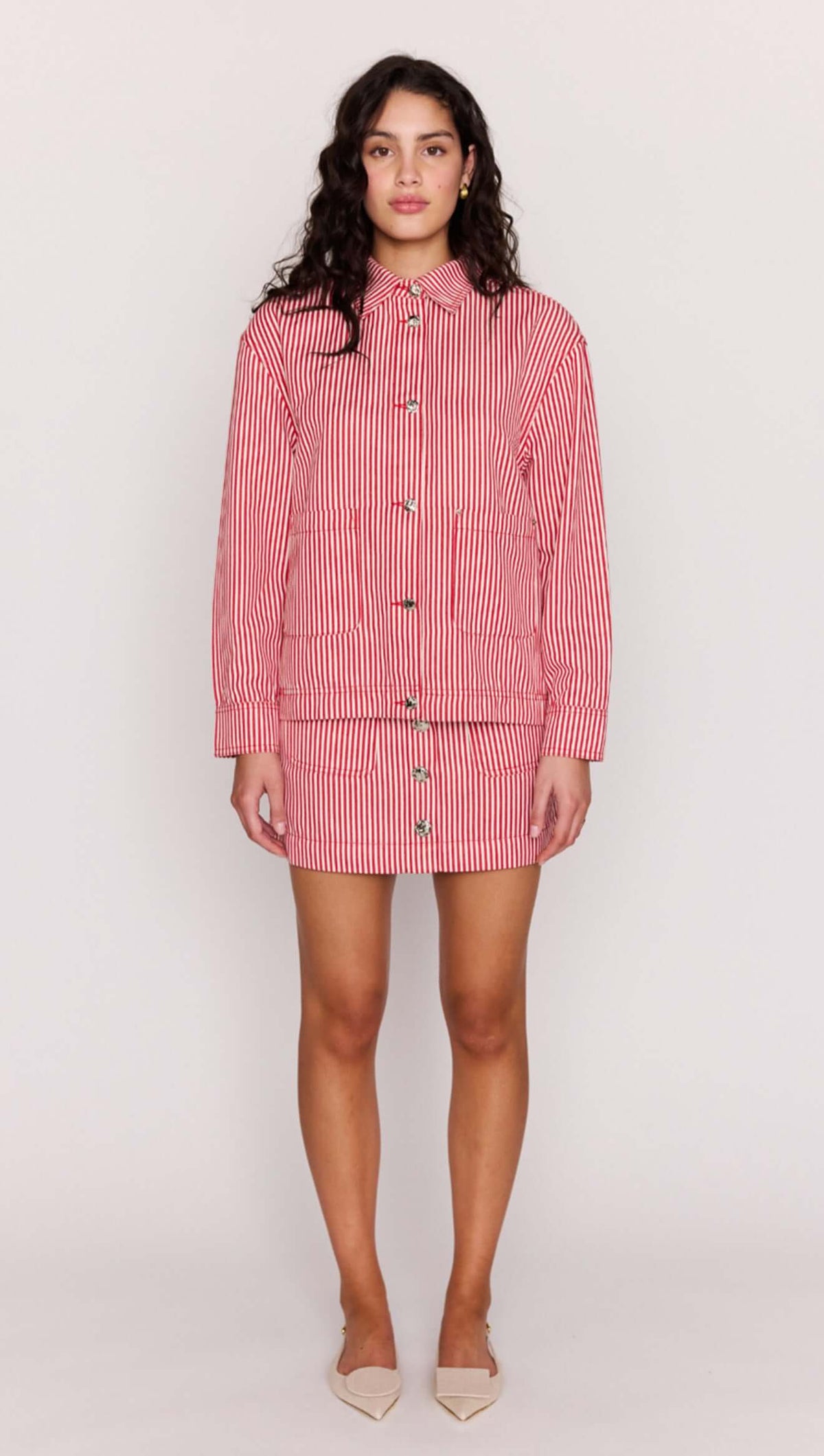 MINKPINK | Freya Stripe Denim Jacket