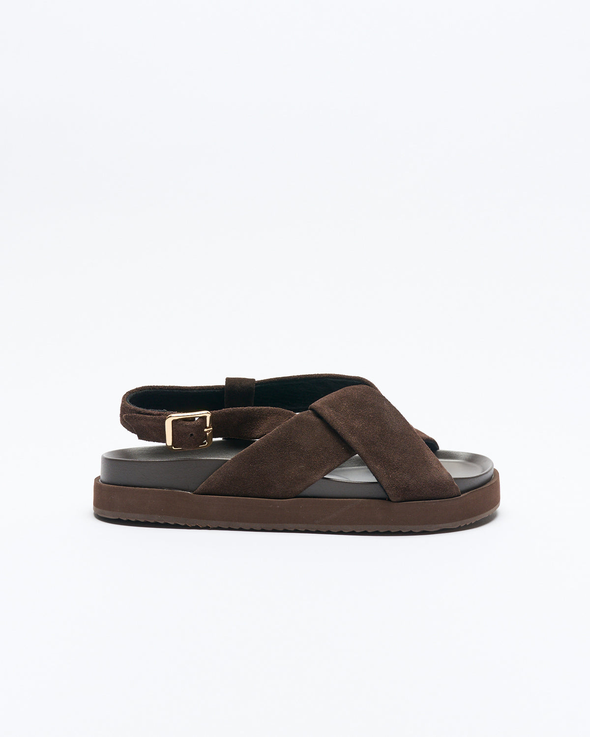Walnut | Mya Leather Sandal