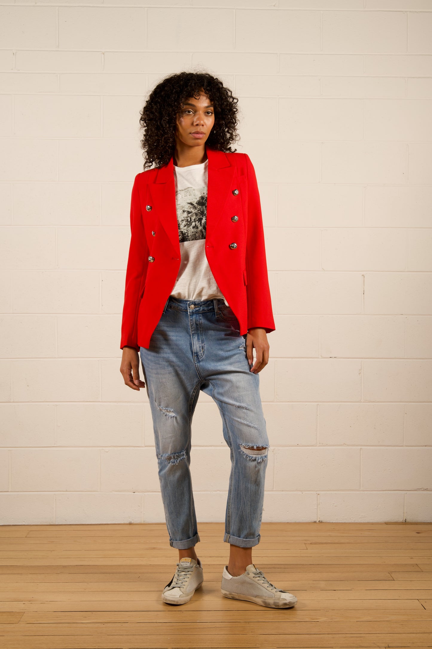 We Are The Others Carrie Tailored Blazer | Red