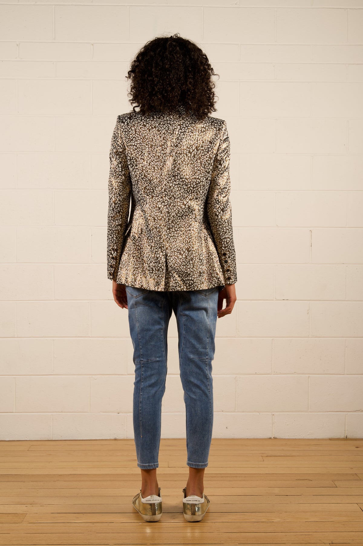 We Are The Others Jules Longline Blazer | Leopard Jacquard