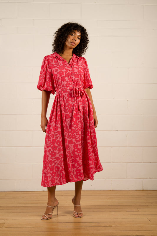 We Are The Others Alessia Shirt Dress | Pink Damask