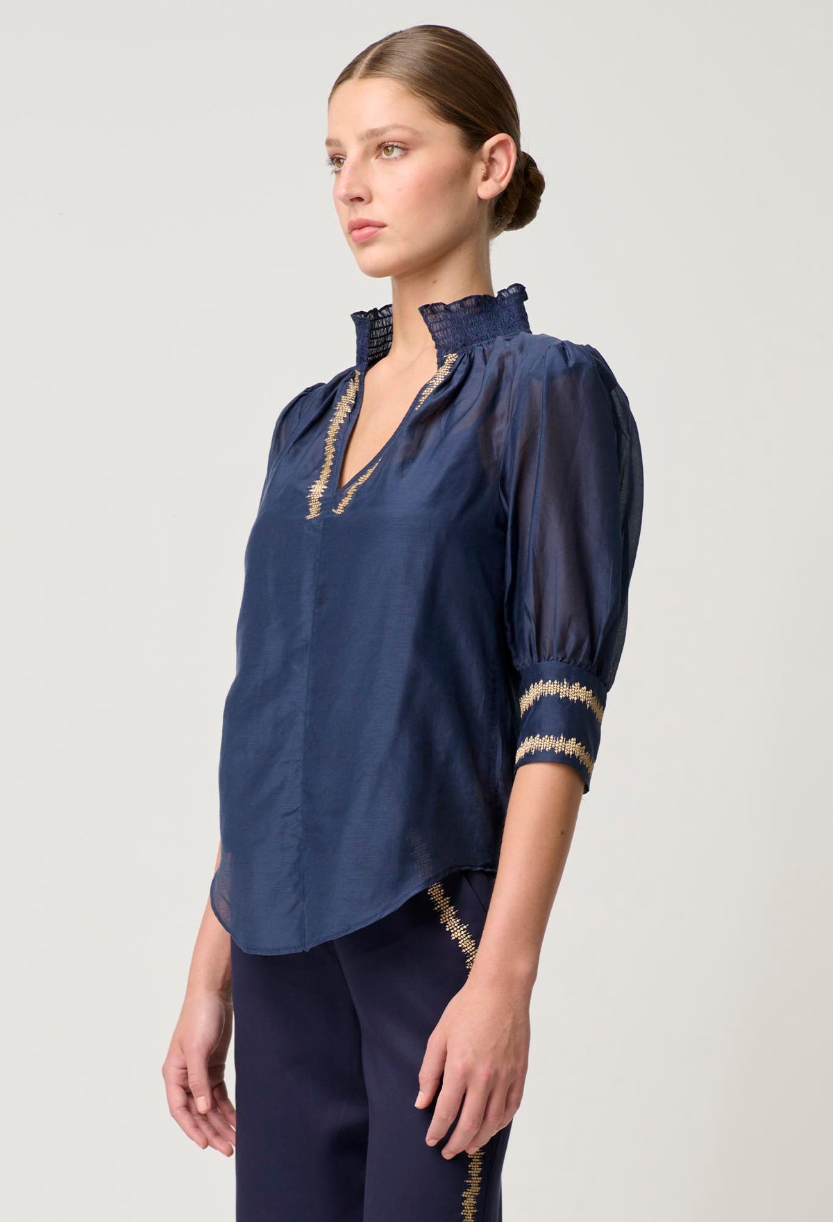 Once Was | Mustique Embroidered Blouse