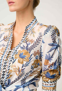 Once Was | Calantha Ruched Sleeve Shirt